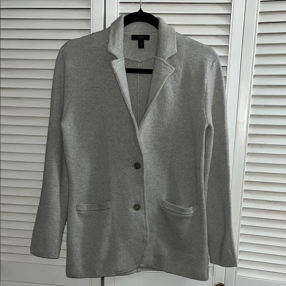 J. Crew 100% Merino Wool Sweater Blazer with 2 Button Closure